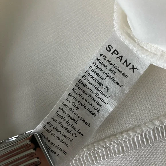 SPANX Off White Air Essentials Soft Tunic Turtleneck Elevated Sweatshirt Size XS - Picture 9 of 10